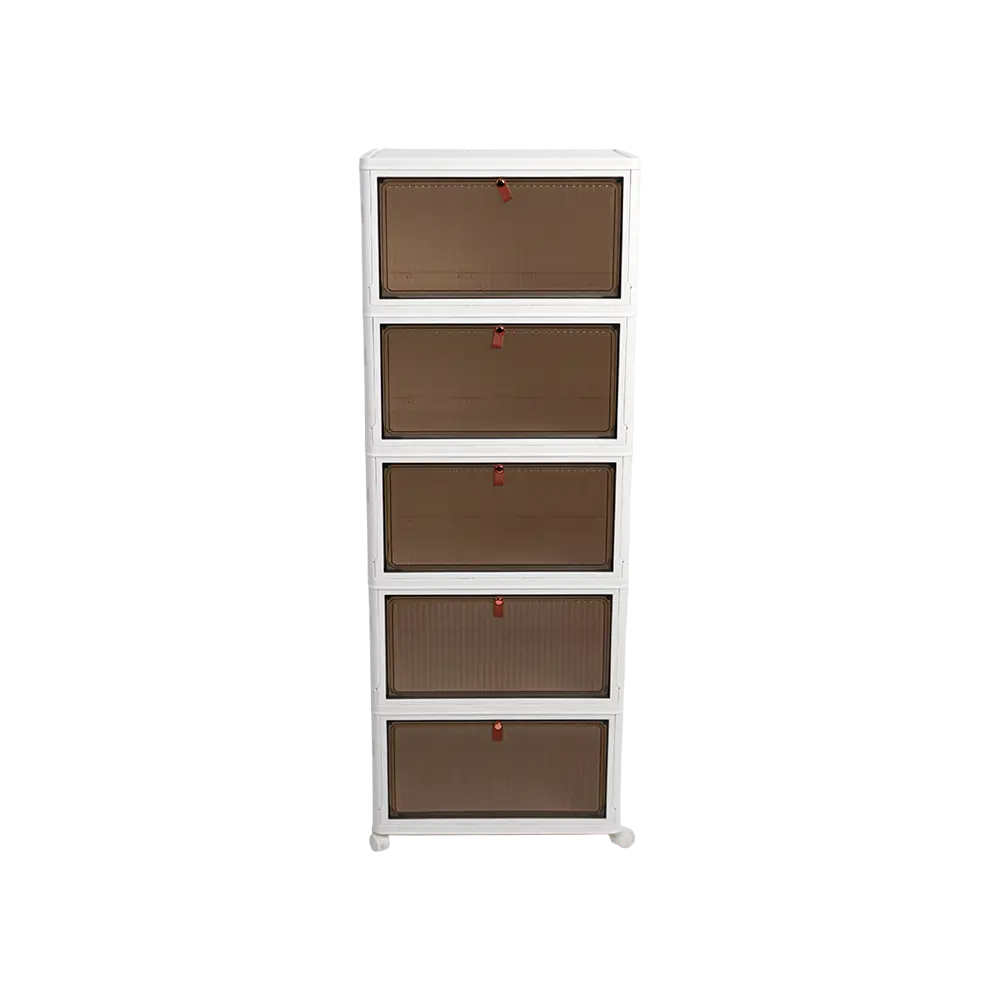 Plastic 5 tier 30x45x120cm storage cabinet
