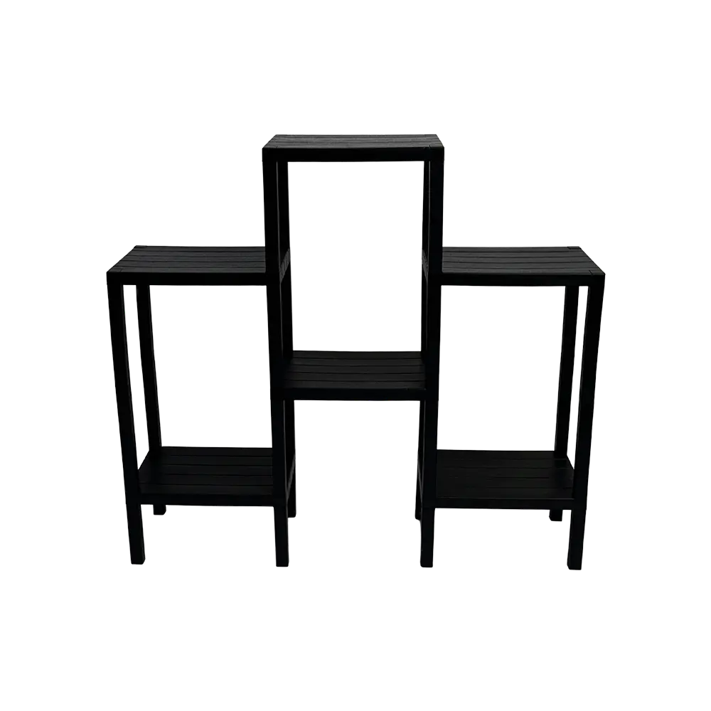 Plastic 6 shelfs 29x38x153cm black stand