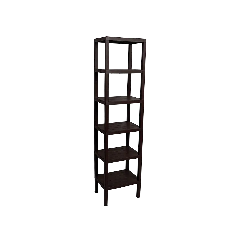 Plastic 6 tier 29x38x153cm brown stand2