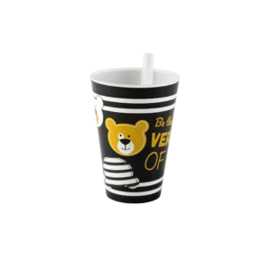 Plastic bear design black pipette cup