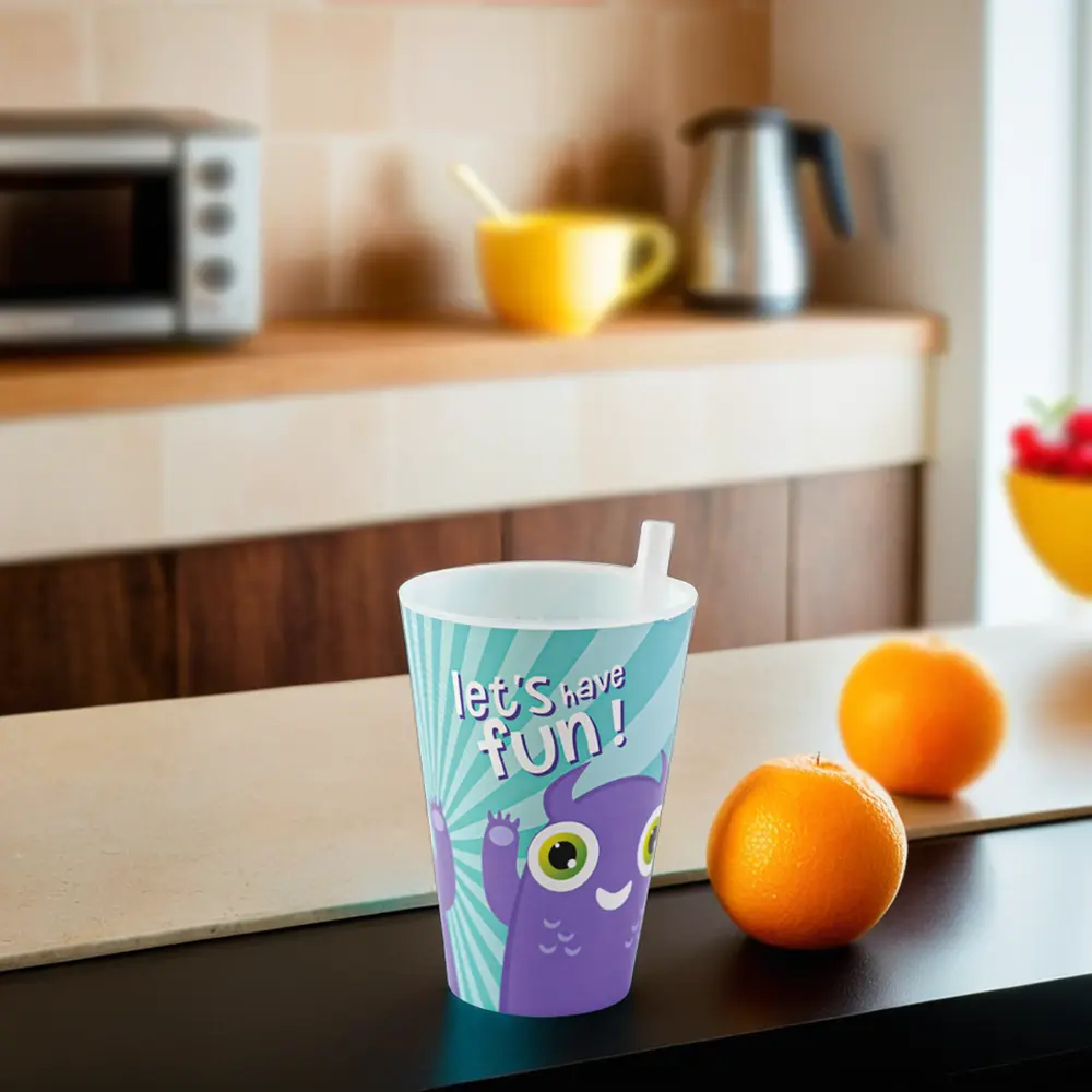 Plastic monster design aqua pipette cup1