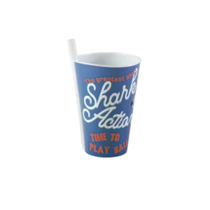 Plastic shark design blue pipette cup