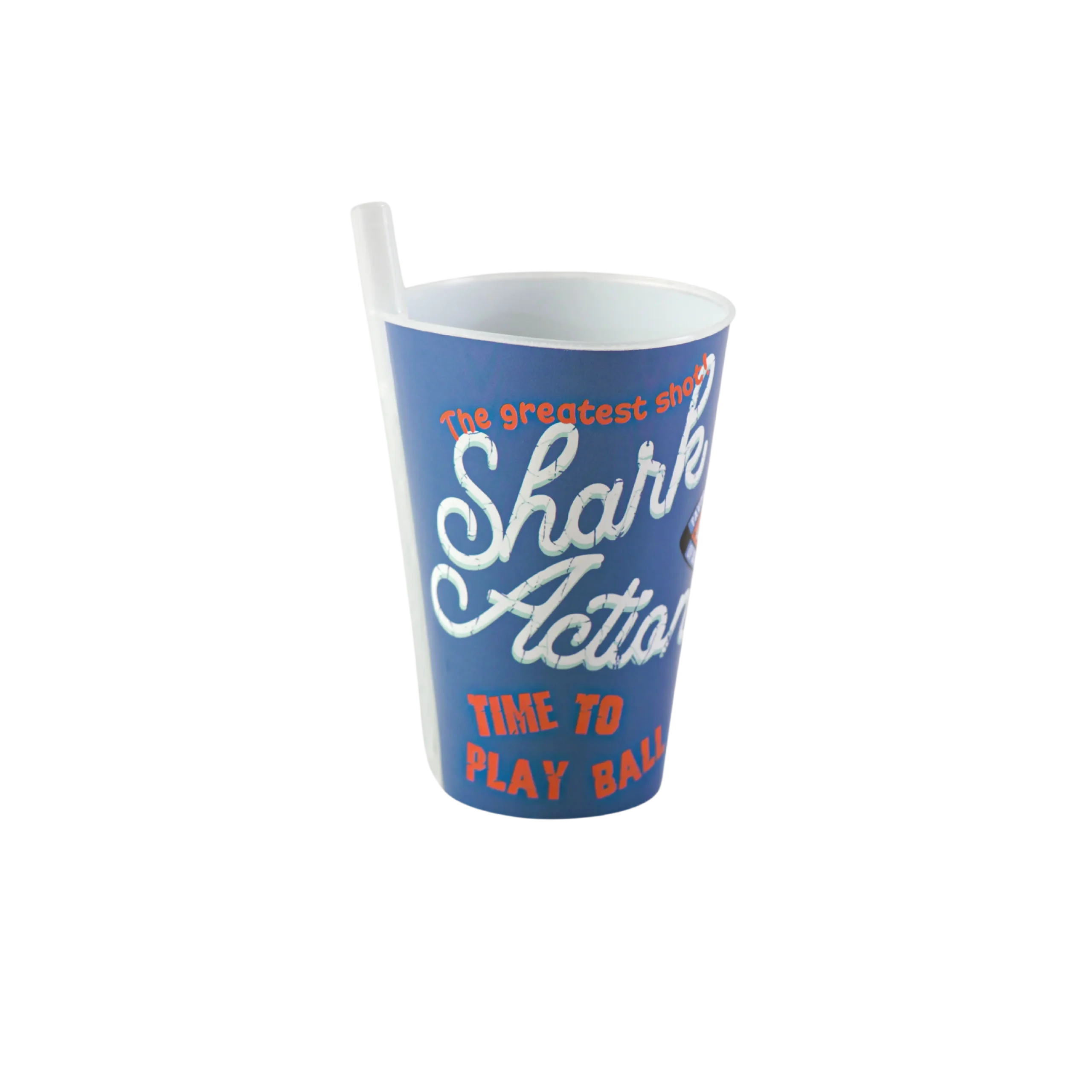 Plastic shark design blue pipette cup
