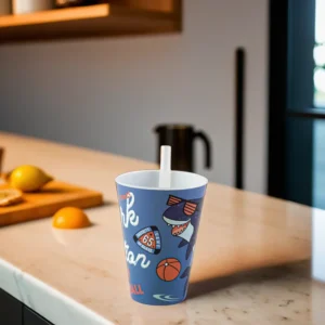 Plastic shark design blue pipette cup1