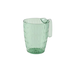 Plexi transparent green cup with handle