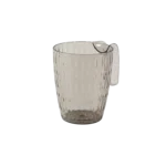 Plexi transparent grey cup with handle