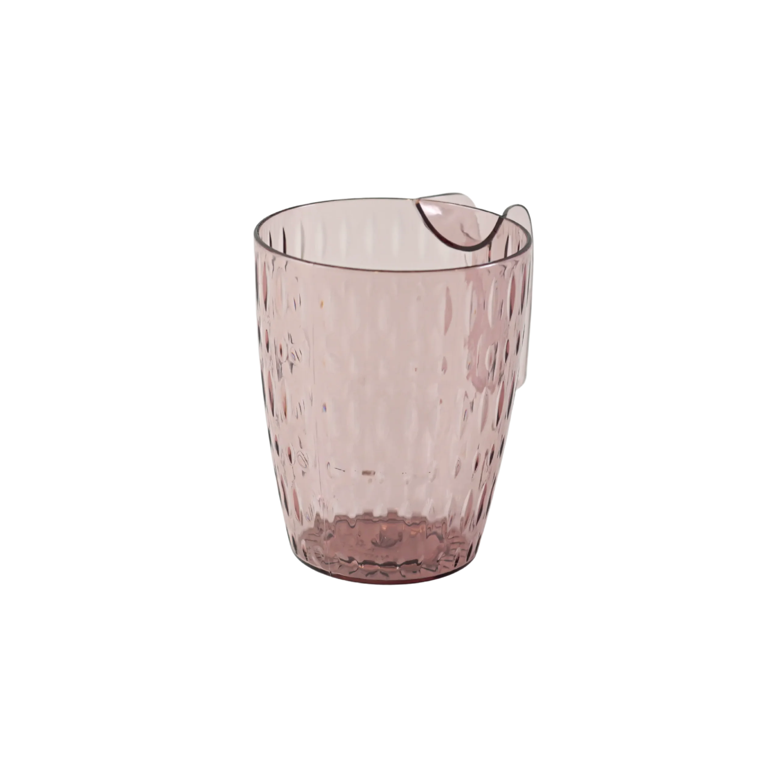 Plexi transparent purple cup with handle