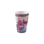 Titiz plastic 400ml flamingo design 3d ruby cup