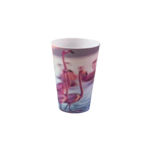 Titiz plastic 400ml flamingo design 3d ruby cup