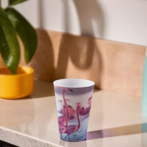 Titiz plastic 400ml flamingo design 3d ruby cup1