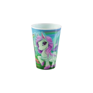 Titiz plastic 400ml unicorn design 3d ruby cup