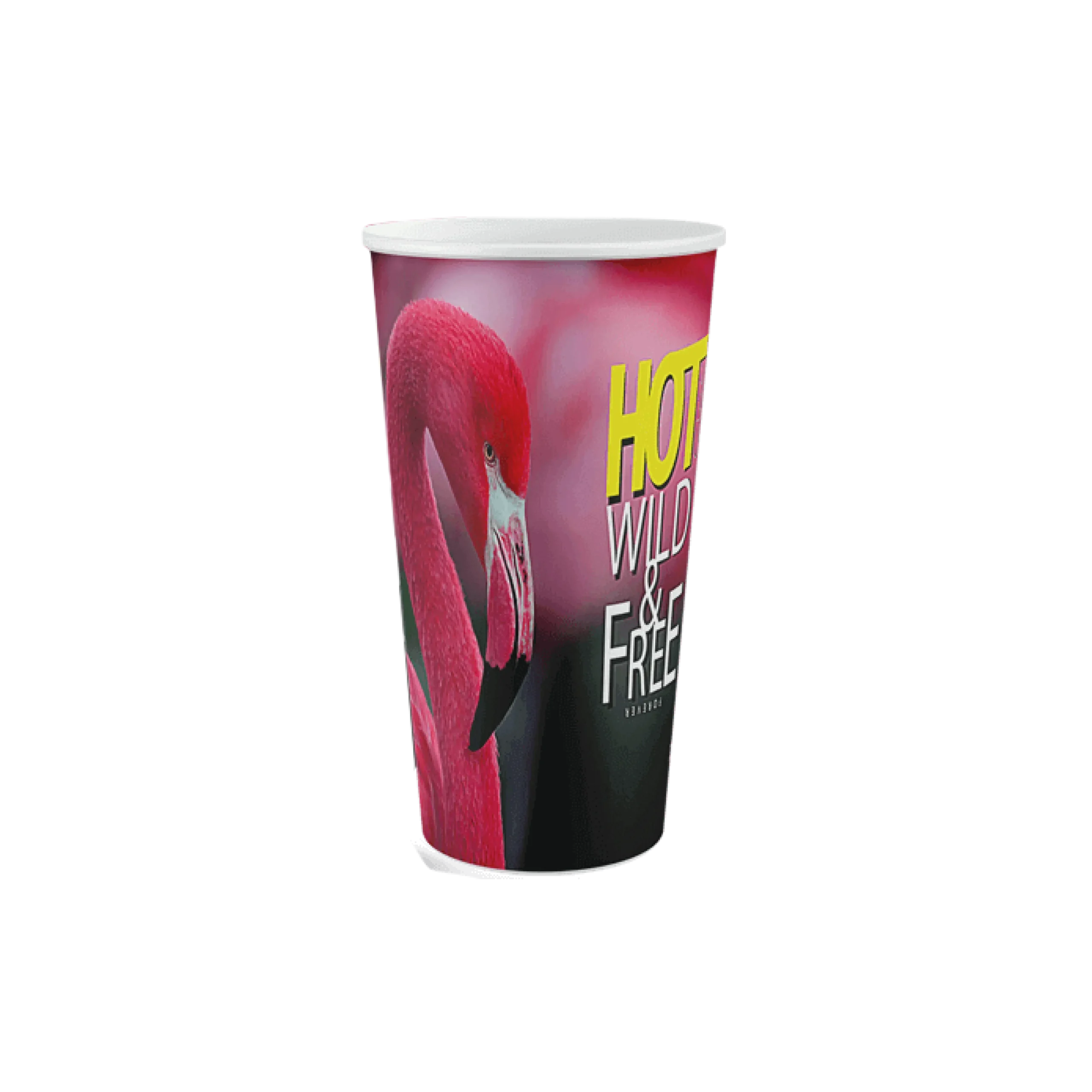 Titiz plastic 650ml flamingo design 3d ruby cup
