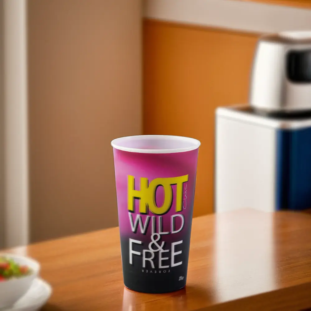 Titiz plastic 650ml flamingo design 3d ruby cup1