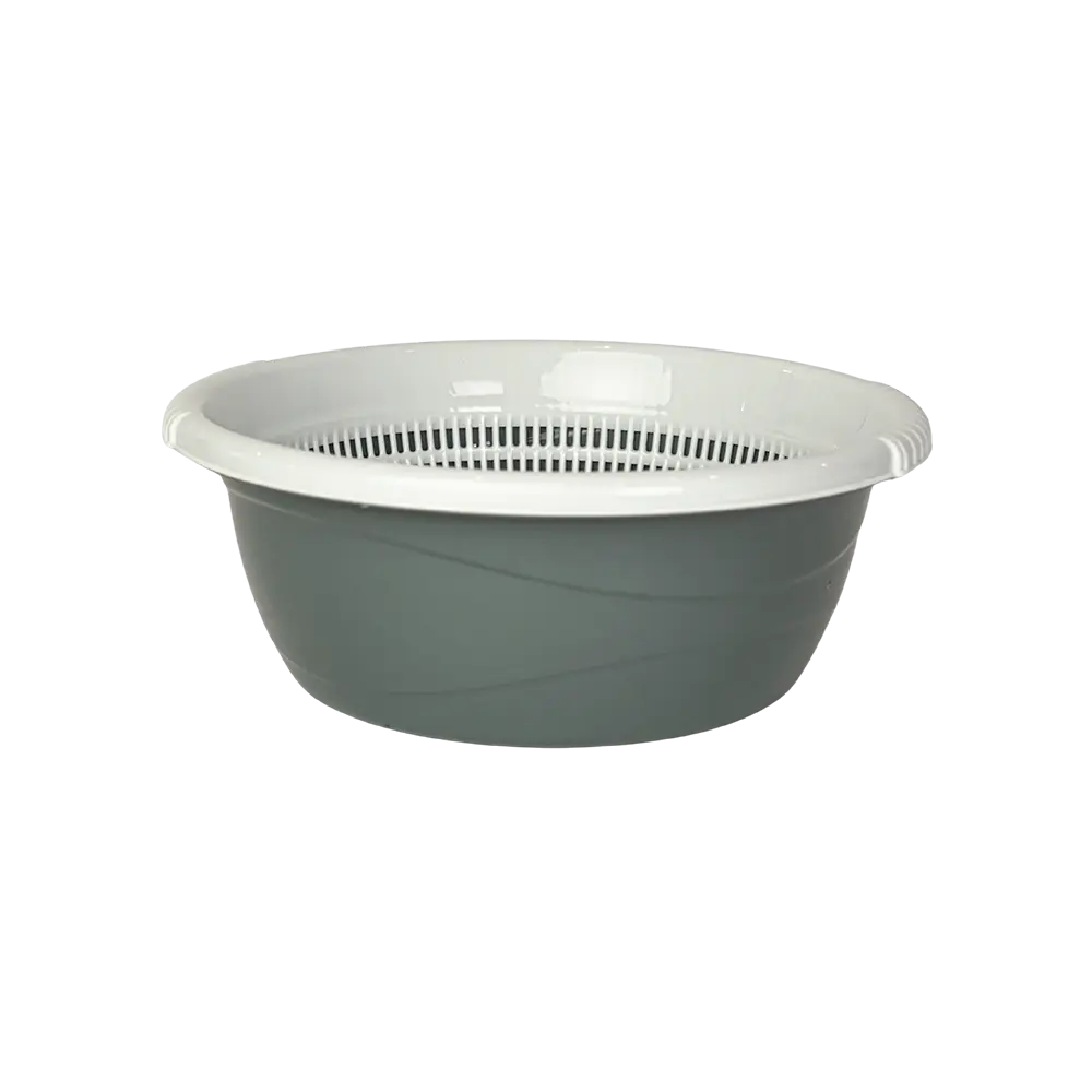 Tuffex-7L-Grey-Bowl-with-White-Strainer Tuffex 7l grey bowl with white strainer