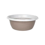 Tuffex 7l light brown bowl with white strainer
