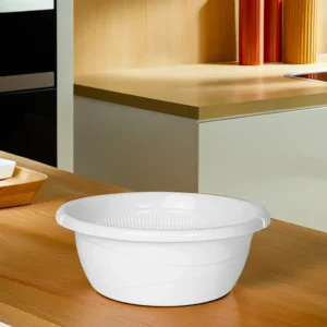Tuffex 7l white bowl with strainer1