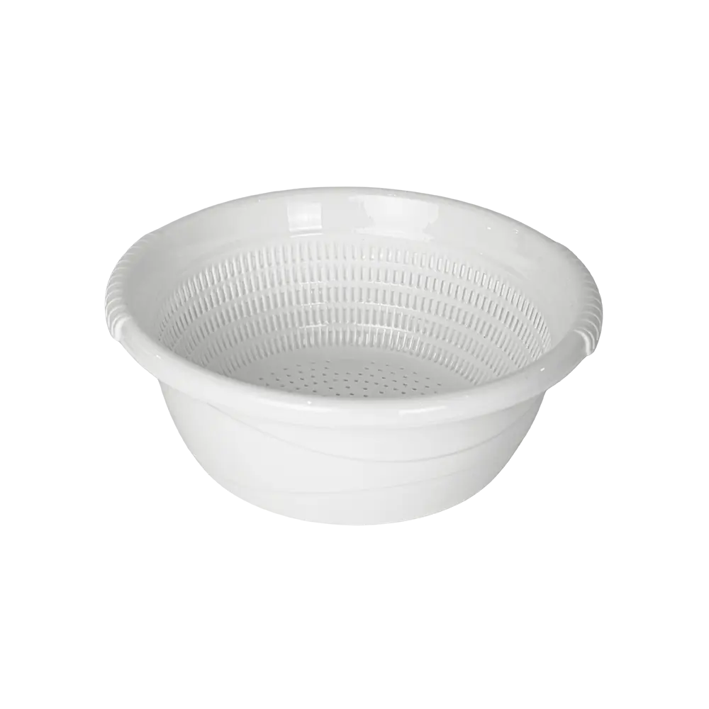 Tuffex 7l white bowl with strainer2