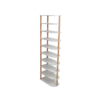 Wooden 10 tier 47x145cm white stand