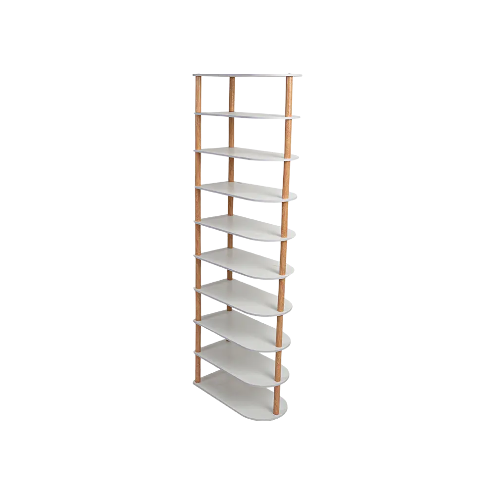 Wooden-10-Tier-47x145cm-White-Stand Wooden 10 tier 47x145cm white stand