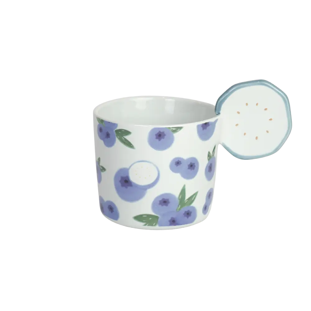 Ceramic-375ml-Fruit-Design-Mug-with-Blueberry-Shaped-Handle Ceramic 375ml fruit design mug with blueberry shaped handle
