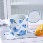 Ceramic-375ml-Fruit-Design-Mug-with-Blueberry-Shaped-Handle2 Ceramic 375ml fruit design mug with blueberry shaped handle2