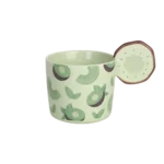 Ceramic 375ml fruit design mug with kiwi shaped handle