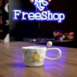 Ceramic 400ml lemon design mug with spoon1