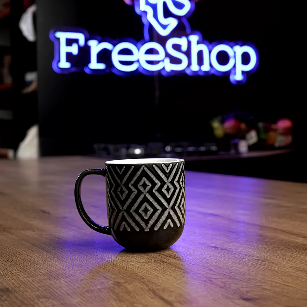 Danny-Home-400ml-Ceramic-Patterned-Design-Black-Mug1 Danny home 400ml ceramic patterned design black mug1