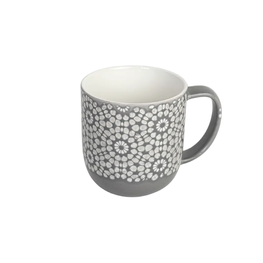 Danny-Home-400ml-Ceramic-Patterned-Design-Grey-Mug Danny home 400ml ceramic patterned design grey mug