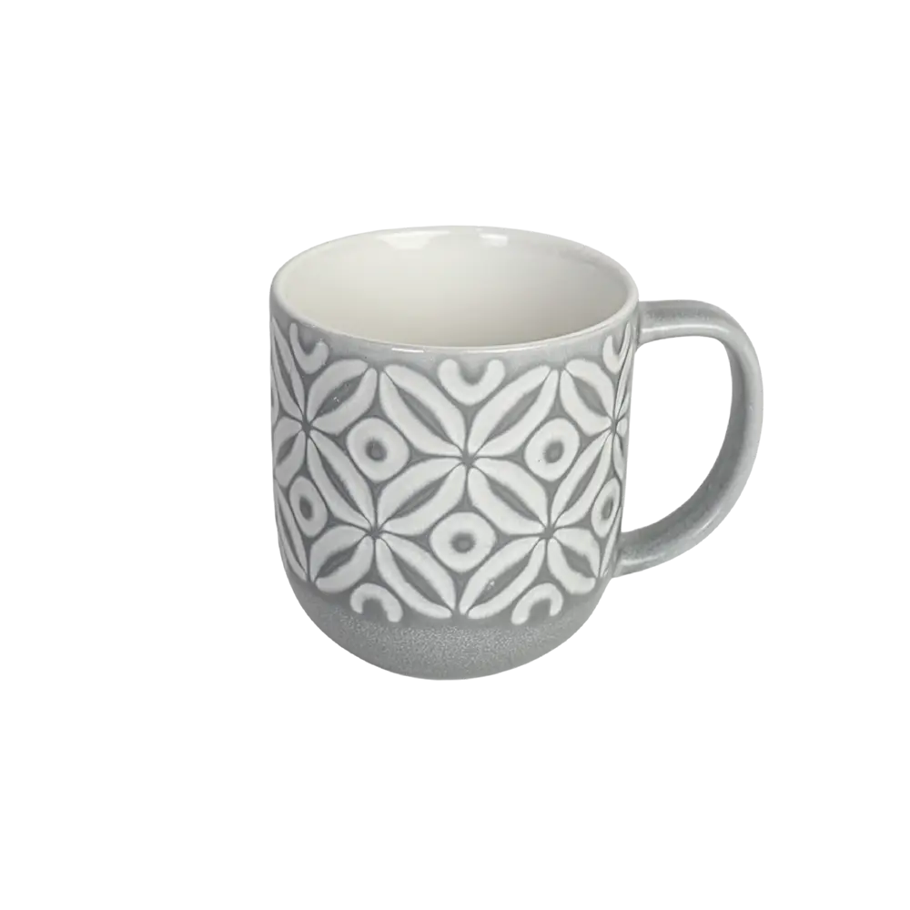 Danny-Home-400ml-Ceramic-Patterned-Design-Light-Grey-Mug Danny home 400ml ceramic patterned design light grey mug