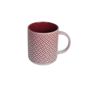 Danny home ceramic 450ml red mug