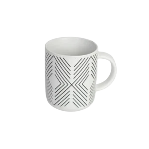 Danny home ceramic white & black mug