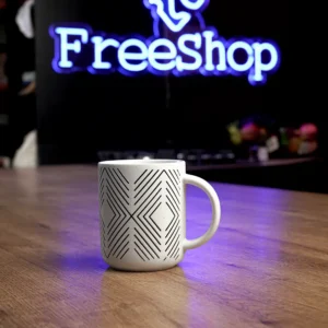 Danny home ceramic white & black mug1