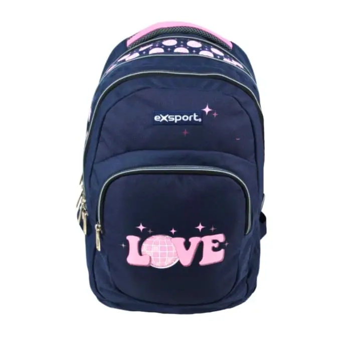 Exsport 2526104 love design 4 zippers backpack