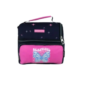 Exsport 2526105 beautiful butterfly 2 zippers lunch bag
