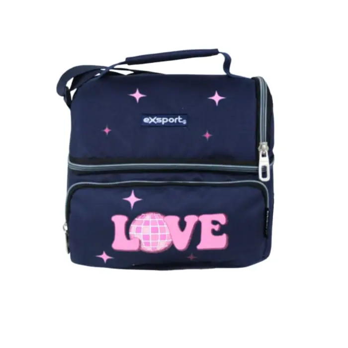 Exsport 2526105 love design 2 zippers lunch bag