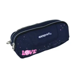 Exsport 2526106 love design 2 zippers pencil case
