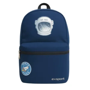 Exsport 2526155 space design 2 zippers navy blue backpack