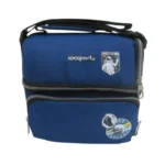 Exsport 2526157 space design 2 zippers navy blue lunch bag