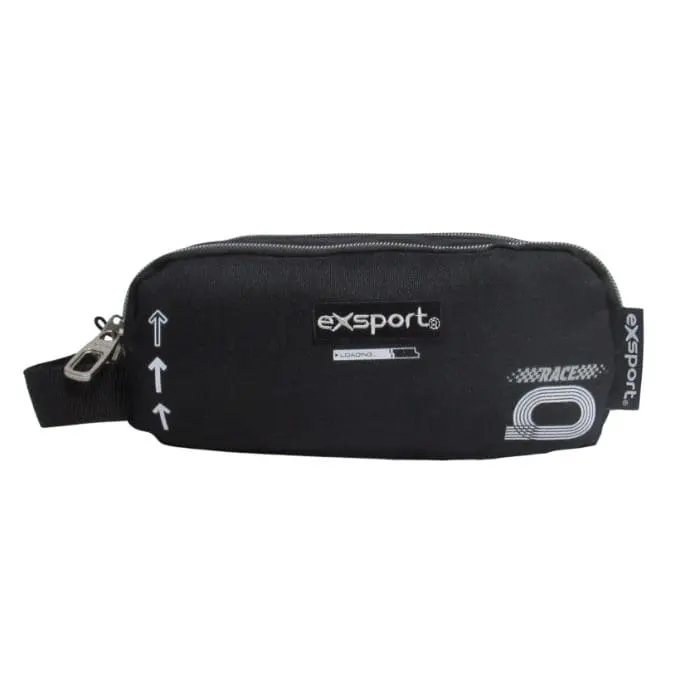 Exsport-2526158-Rase-Design-2-Zippers-Black-Pencil-Case Exsport 2526158 rase design 2 zippers black pencil case