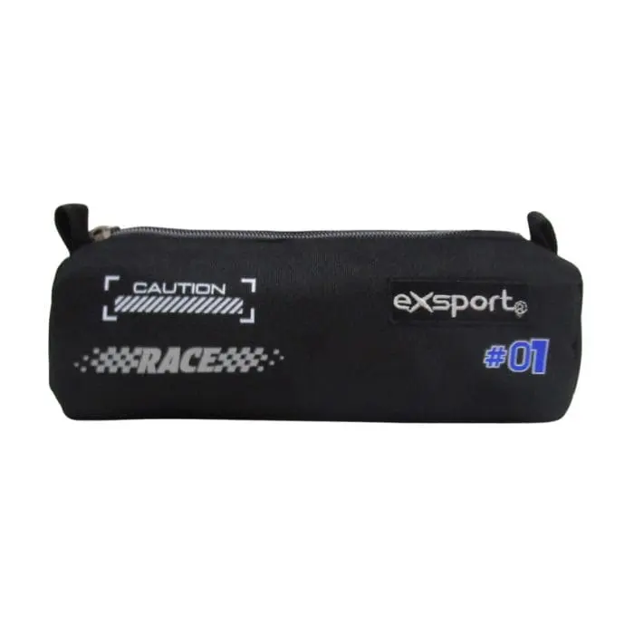 Exsport 2526159 rase design 1 zipper black pencil case