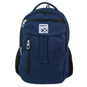 Exsport 2526202 navy blue 4 zippers backpack