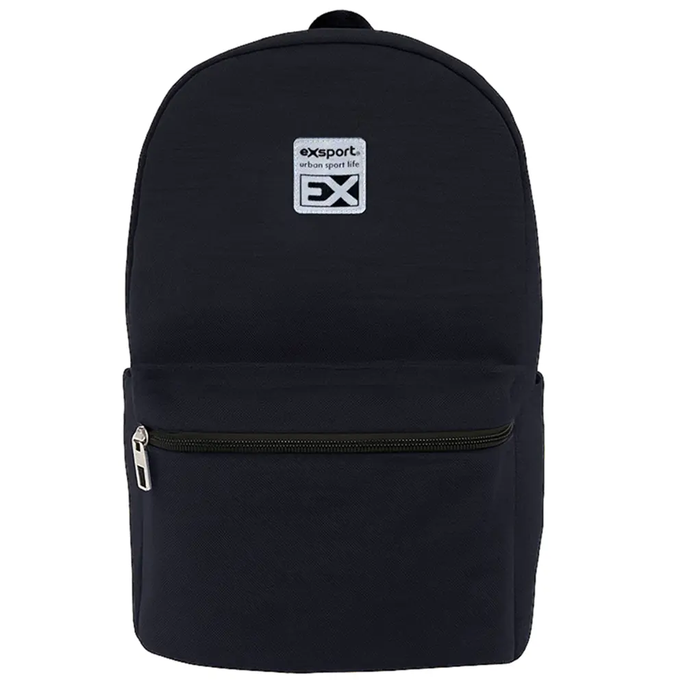 Exsport-2526203-Black-2-Zippers-Backpack Exsport 2526203 black 2 zippers backpack