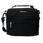 Exsport 2526205 black 2 zippers lunch bag