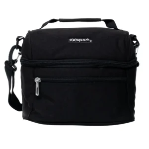 Exsport 2526205 black 2 zippers lunch bag