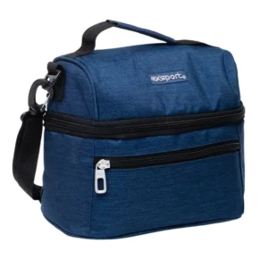 Exsport 2526205 navy blue 2 zippers lunch bag