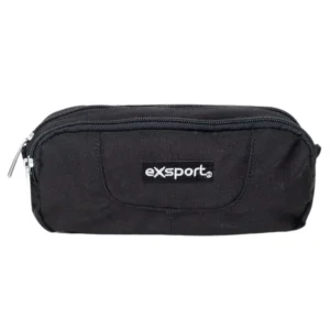 Exsport 2526208 black 2 zippers pencil case