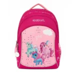Exsport 2526302 unicorn design 3 zippers medium kids fuchsia backpack