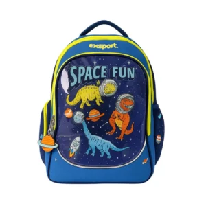 Exsport 2526331 dinosaur design 3 zippers large kids backpack