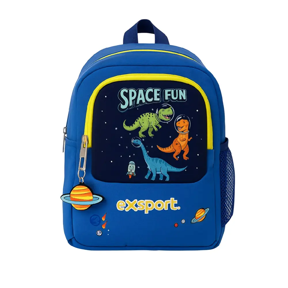 Exsport 2526333 dinosaur design 2 zippers small kids backpack